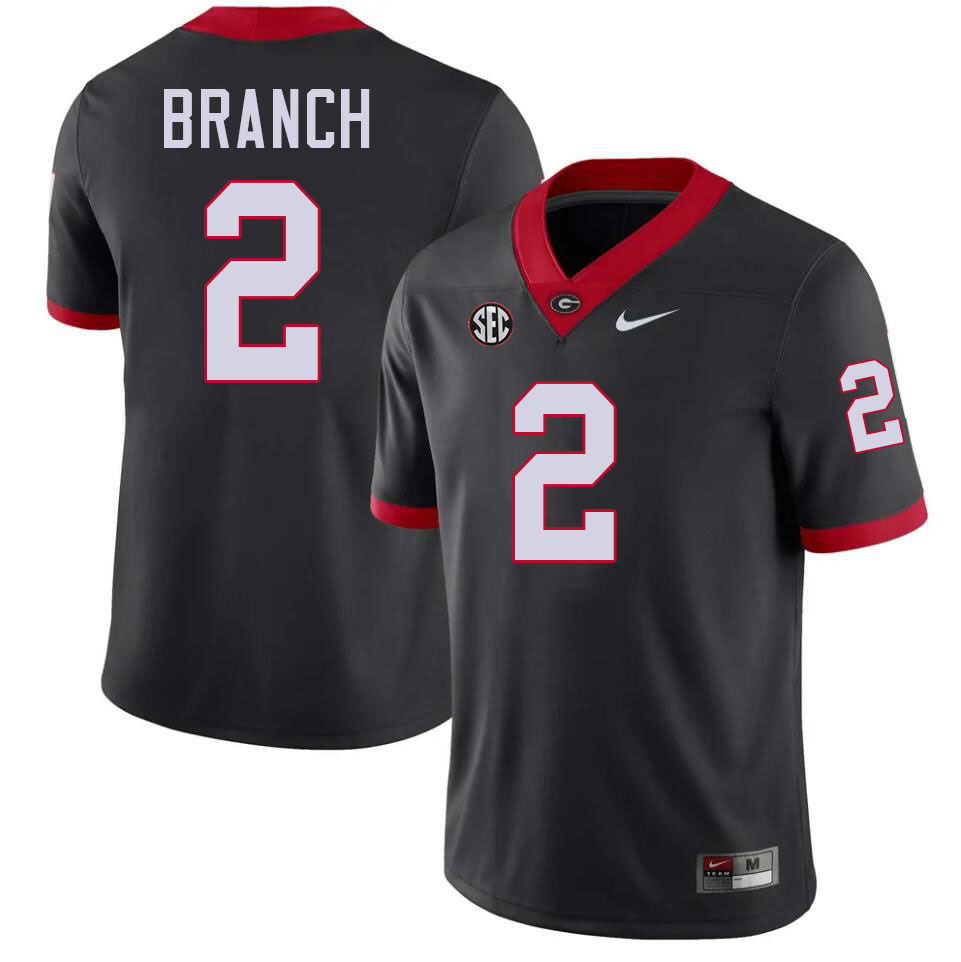 #2 Zion Branch UGA Jersey,University Of Georgia Bulldogs Football Jersey,Uniforms,Gears-Black